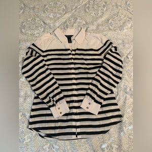 White House Black Market Silk button down shirt 8